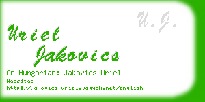 uriel jakovics business card